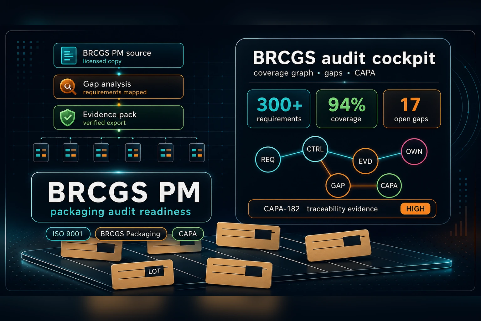 BRCGS Packaging Materials customer audit without chaos: how Pulsar GRC and Crewshift organize site readiness