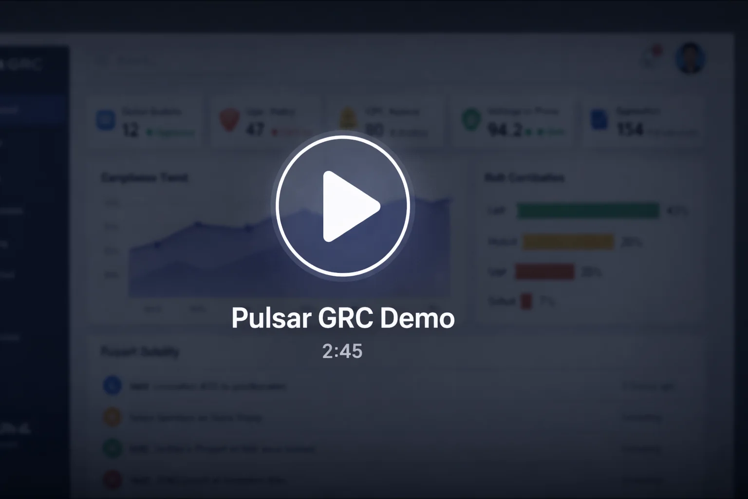 Pulsar GRC Demo - platform presentation